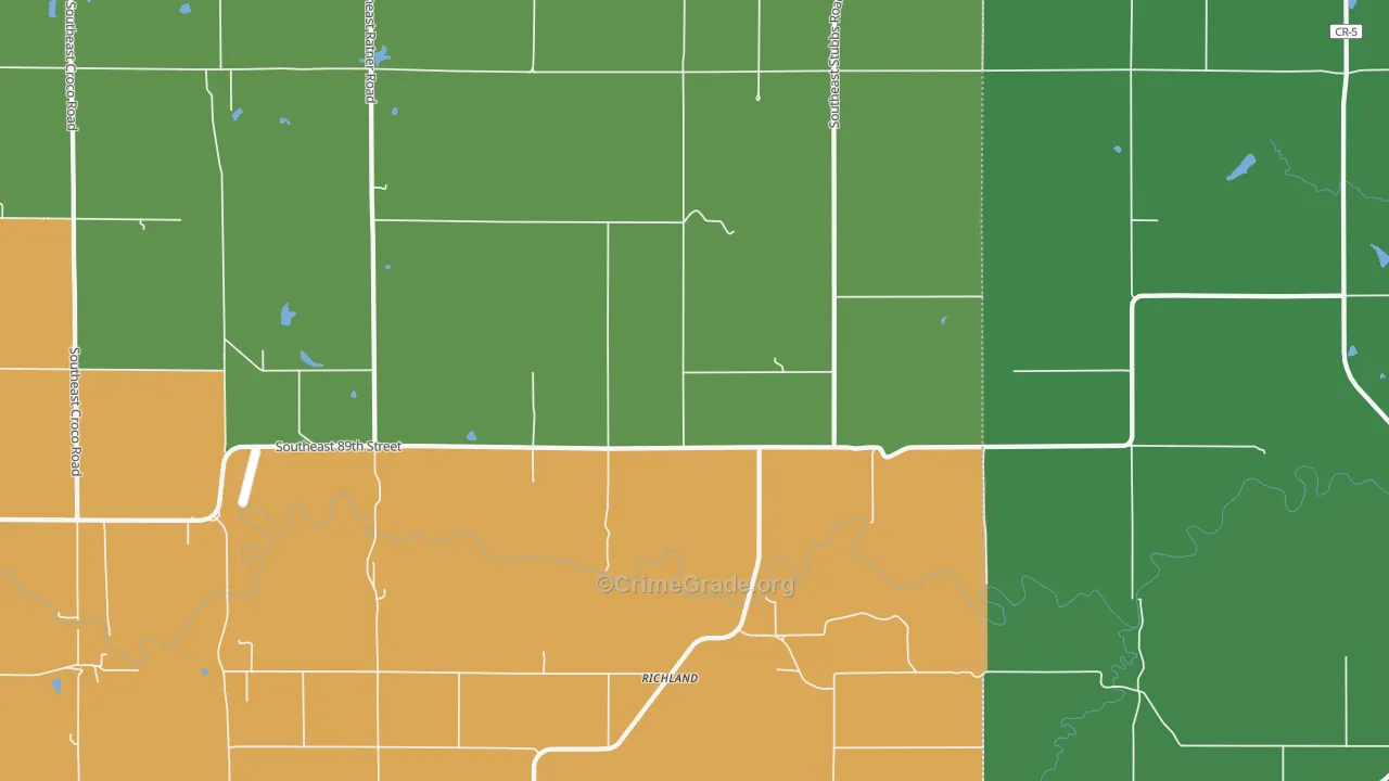 Richland, KS Map of Theft Rates