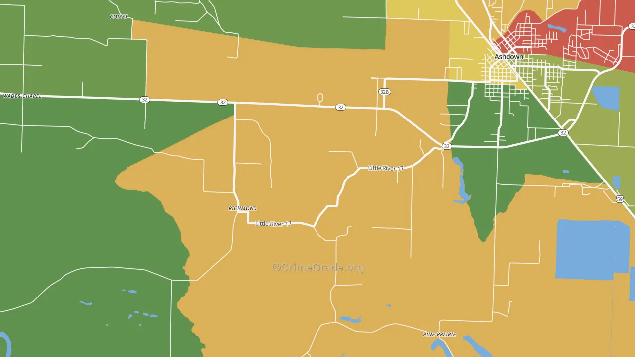 Richmond, AR Map of Theft Rates