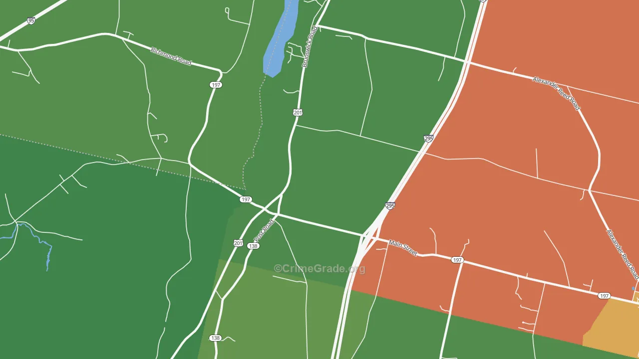 Richmond Corner, ME Map of Theft Rates