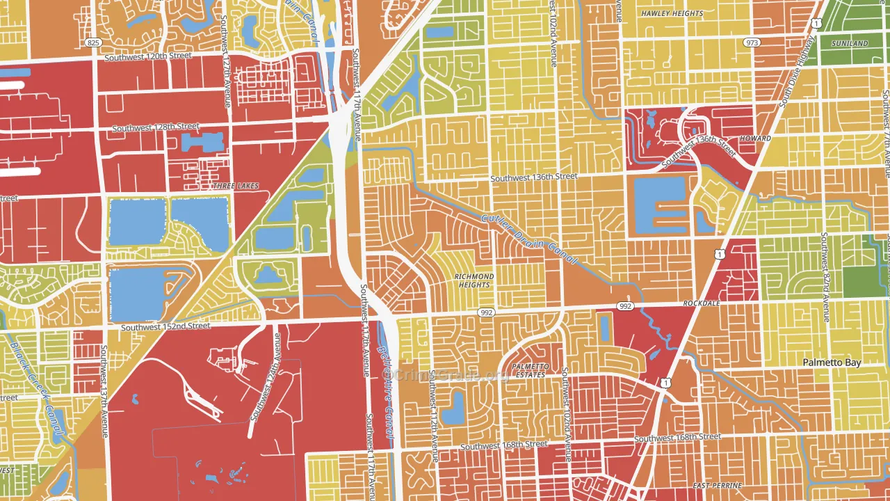 Richmond Heights, FL Map of Theft Rates