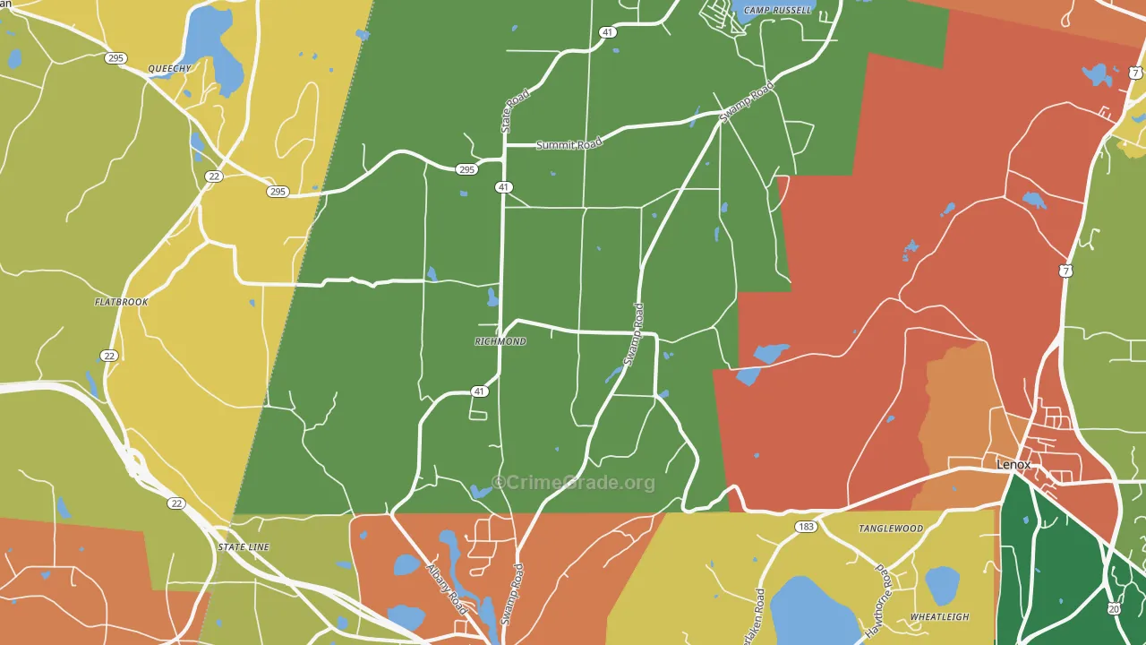 Richmond, MA Map of Theft Rates