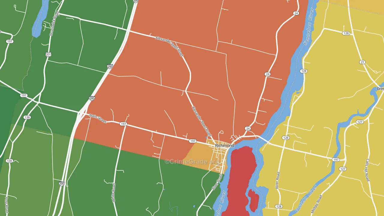 Richmond, ME Map of Theft Rates
