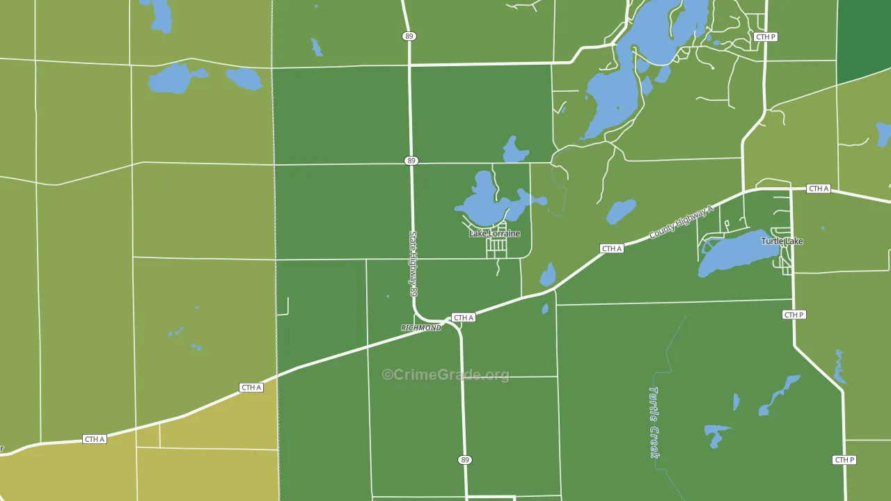 Richmond, WI Map of Theft Rates