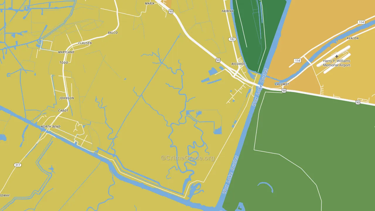 Richohoc, LA Map of Theft Rates