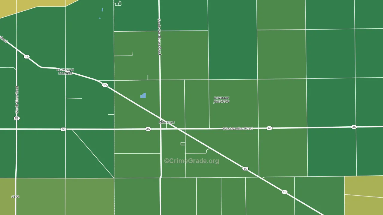 Richville, MI Map of Theft Rates