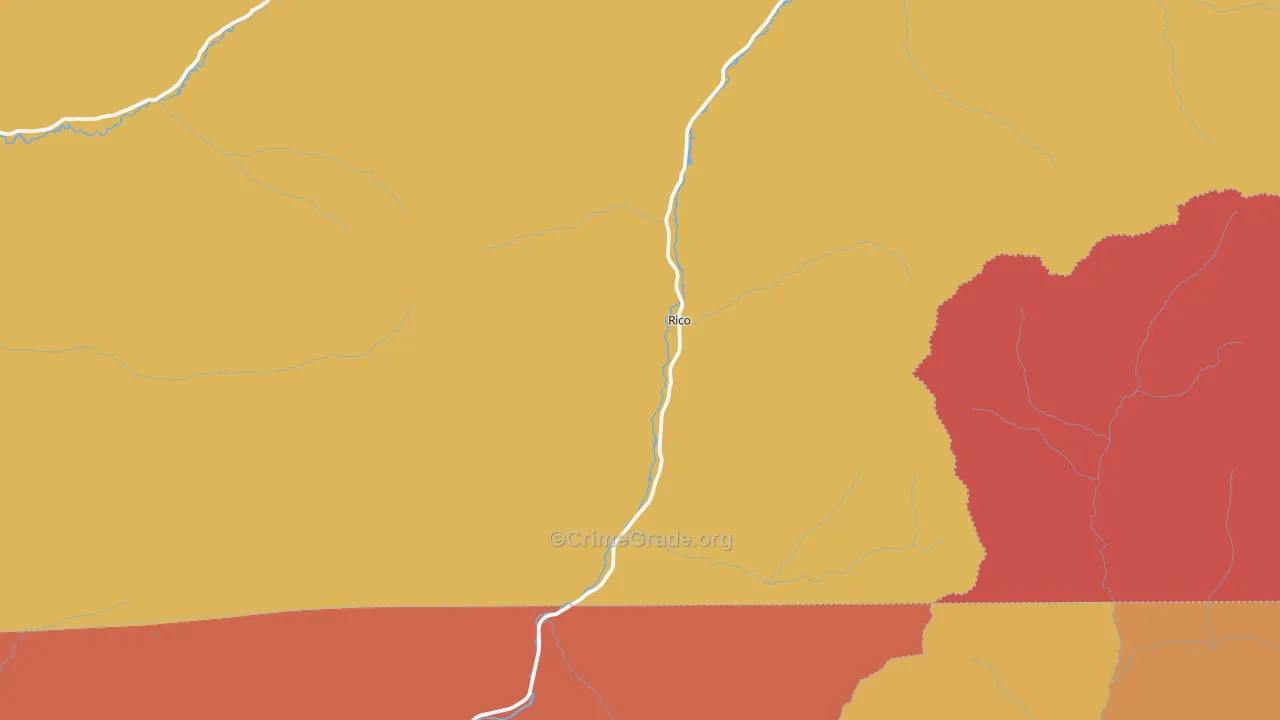 Rico, CO Map of Theft Rates