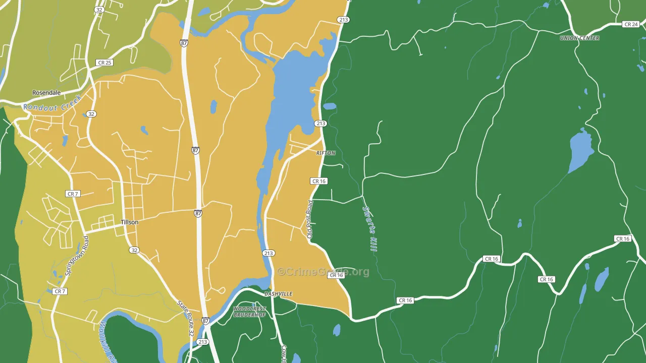 Rifton, NY Map of Theft Rates