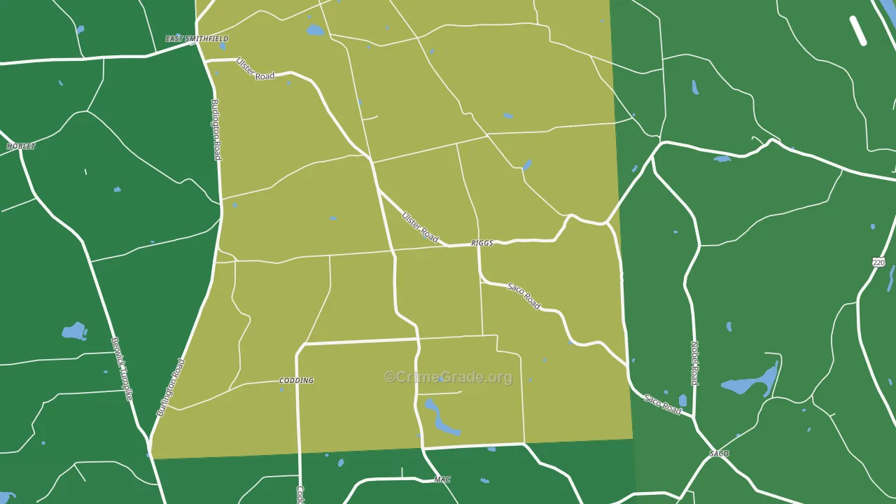 Riggs, PA Map of Theft Rates