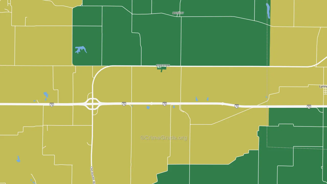 Riggston, IL Map of Theft Rates