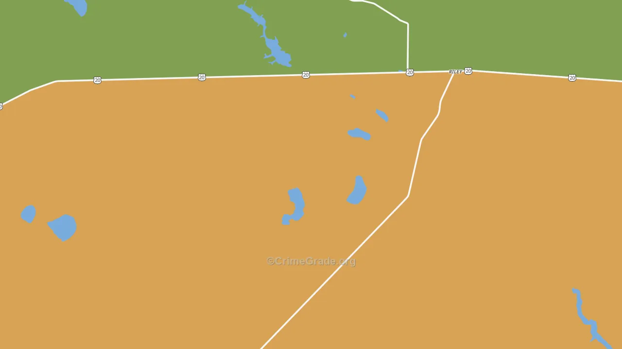 Riley, OR Map of Theft Rates