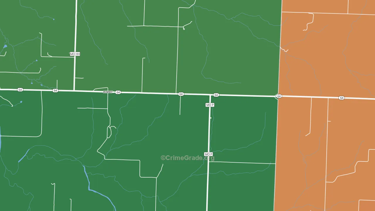 Rimby, MO Map of Theft Rates