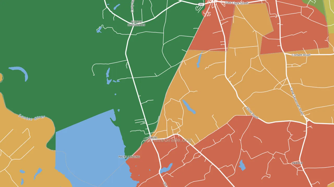 Rimini, SC Map of Theft Rates