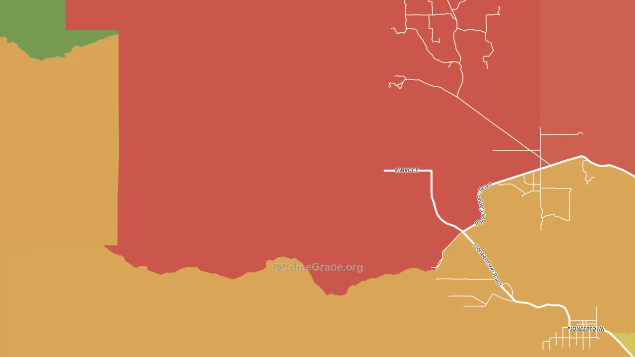 Rimrock, CA Map of Theft Rates
