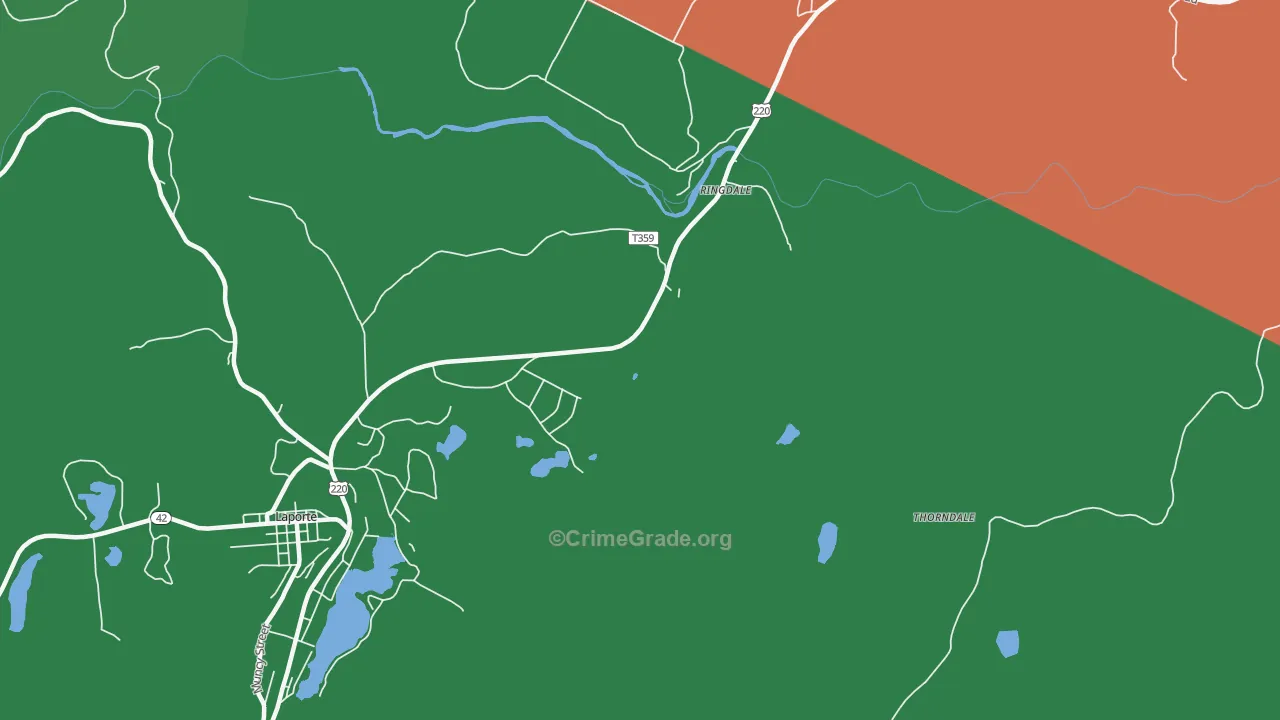 Ringdale, PA Map of Theft Rates