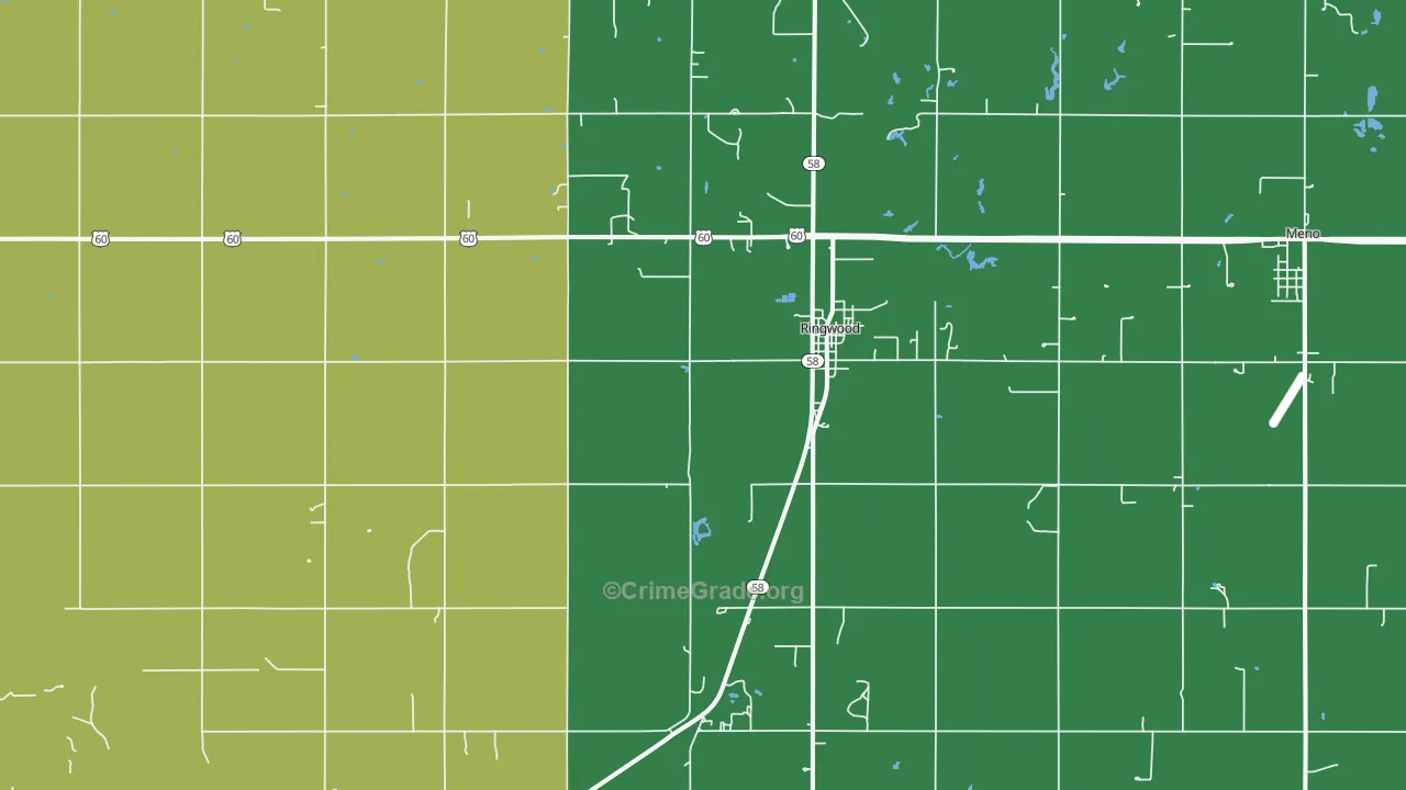 Ringwood, OK Map of Theft Rates