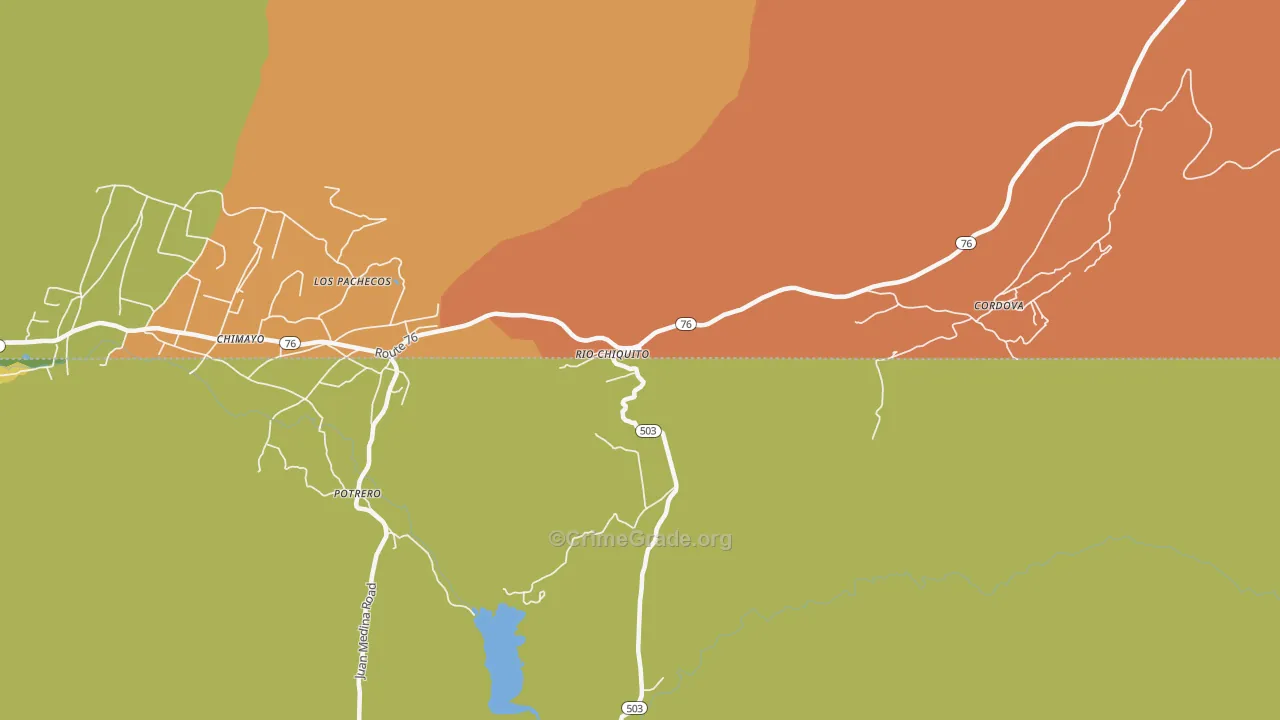 Rio Chiquito, NM Map of Theft Rates
