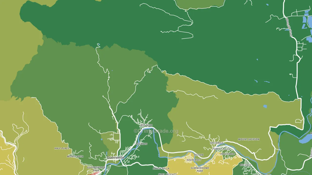 Rio Nido, CA Map of Theft Rates