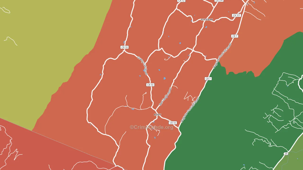 Rio, WV Map of Theft Rates