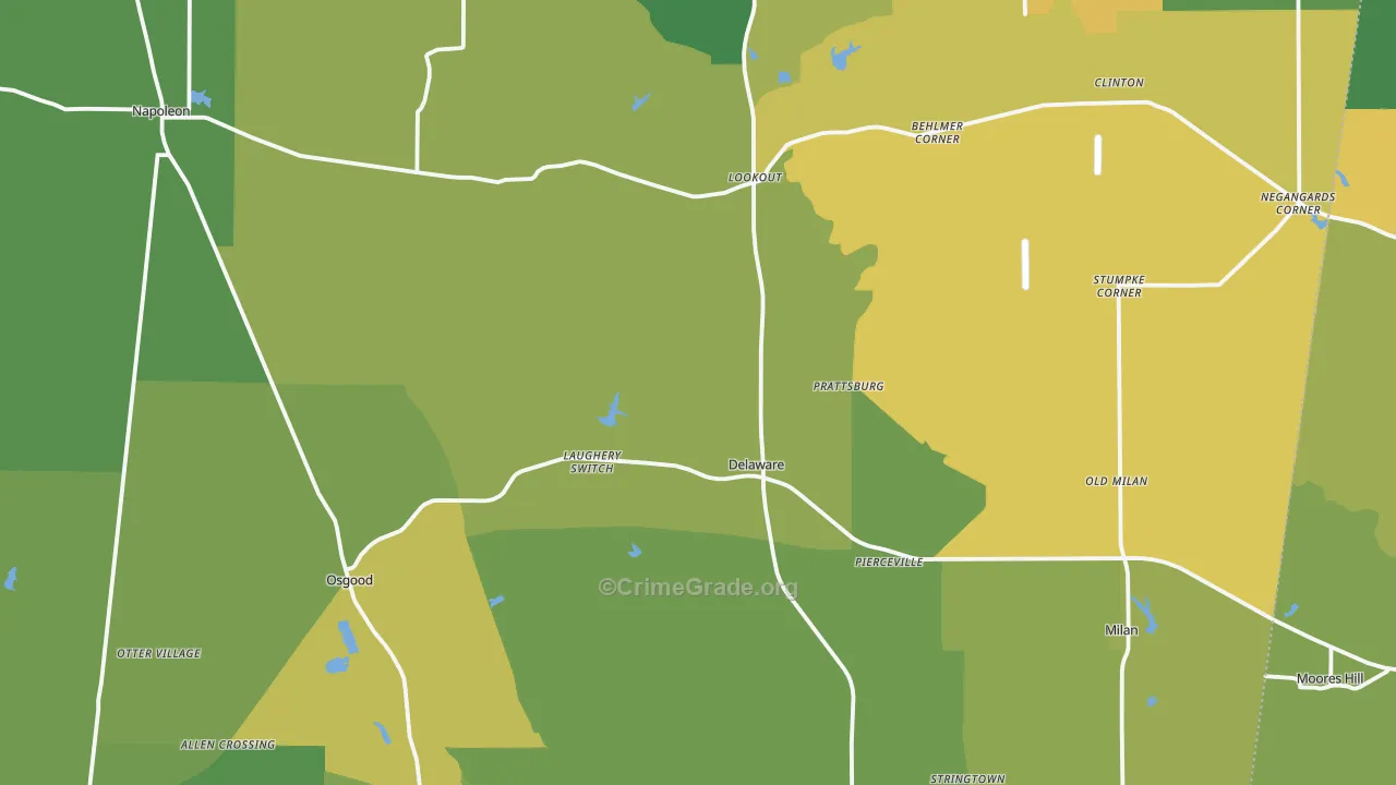 Ripley County, IN Map of Theft Rates