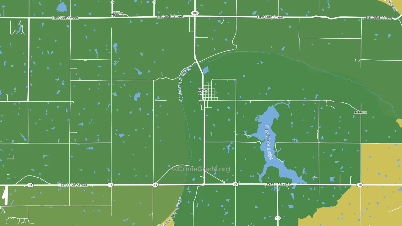 Ripley, OK Map of Theft Rates