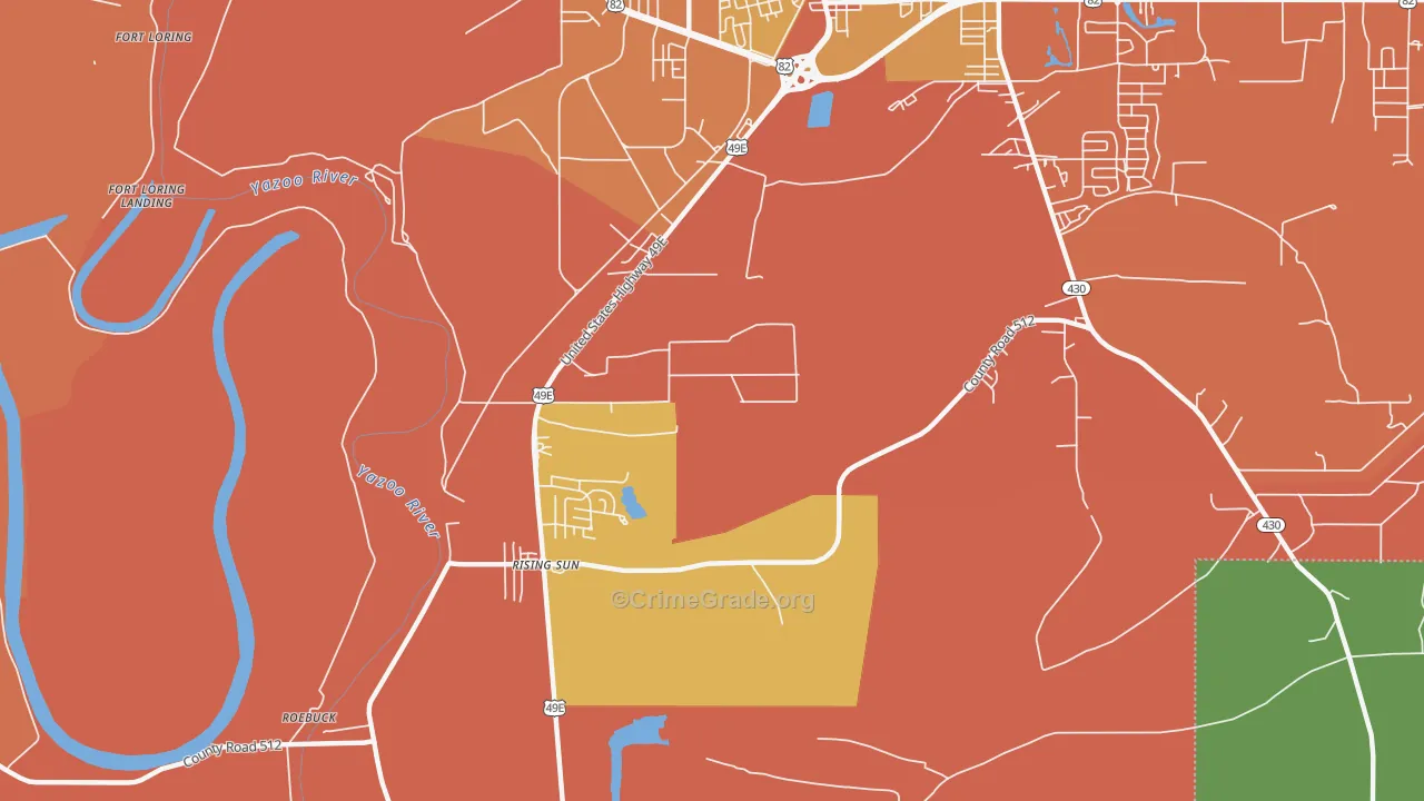 Rising Sun, MS Map of Theft Rates