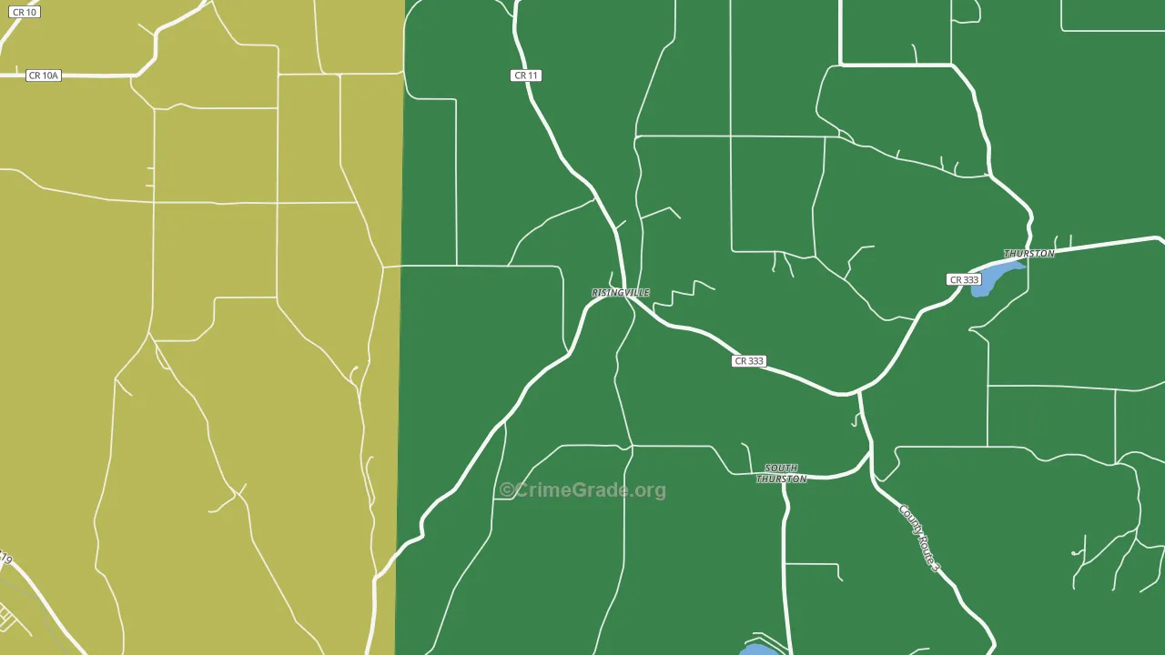 Risingville, NY Map of Theft Rates