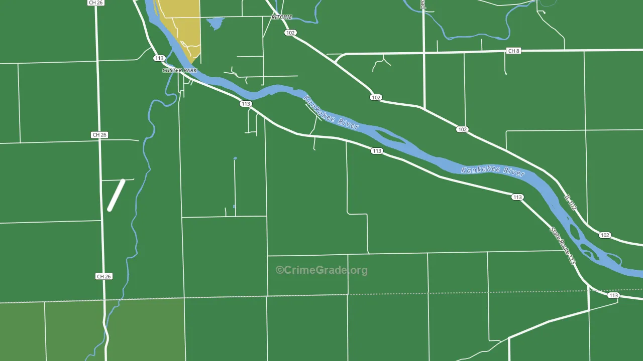 Ritchie, IL Map of Theft Rates