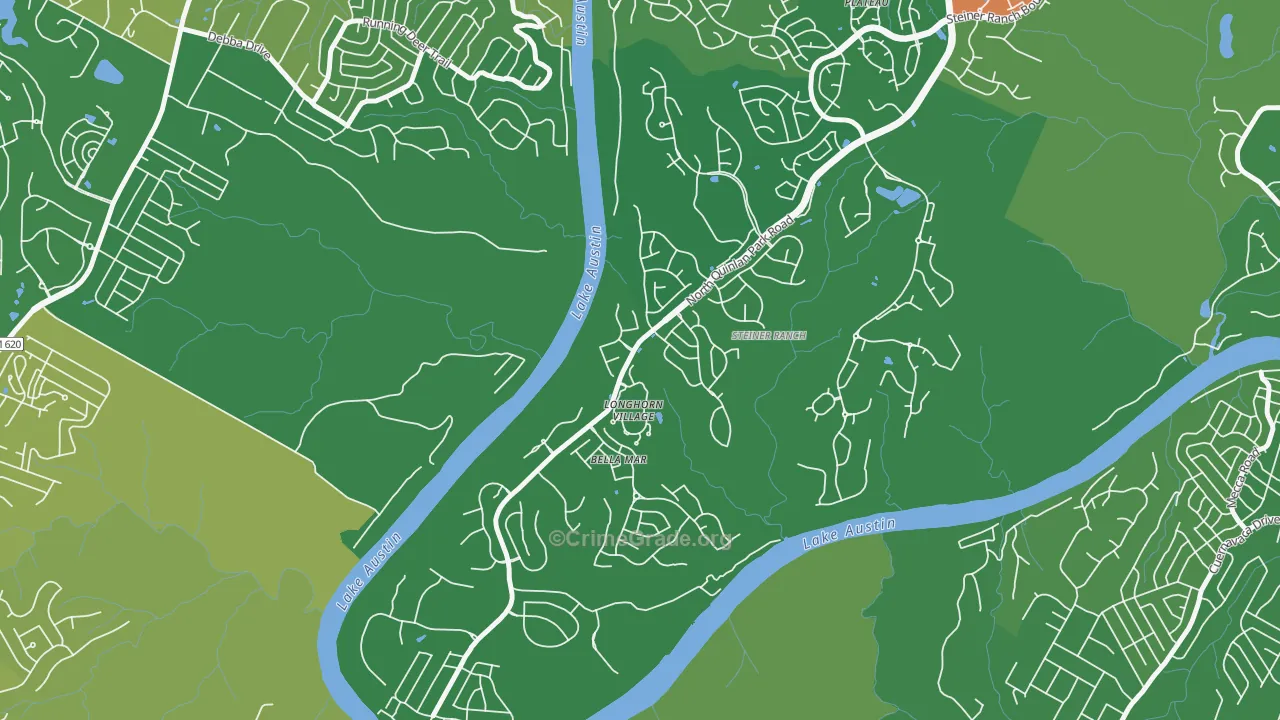 River Dance at Steiner Ranch, Austin, TX Map of Theft Rates