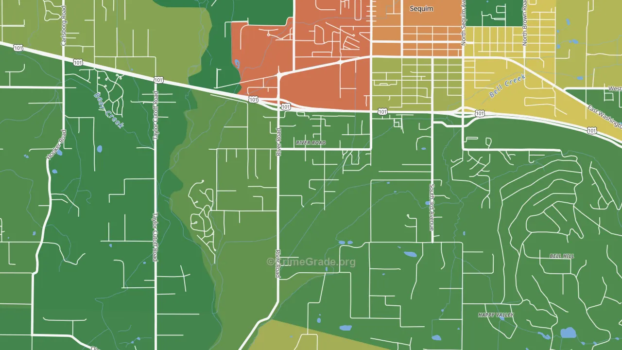 River Road, WA Map of Theft Rates