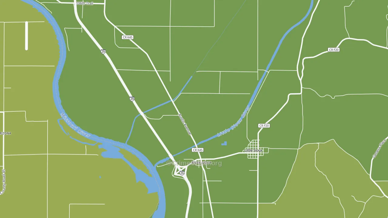 River Sioux, IA Map of Theft Rates
