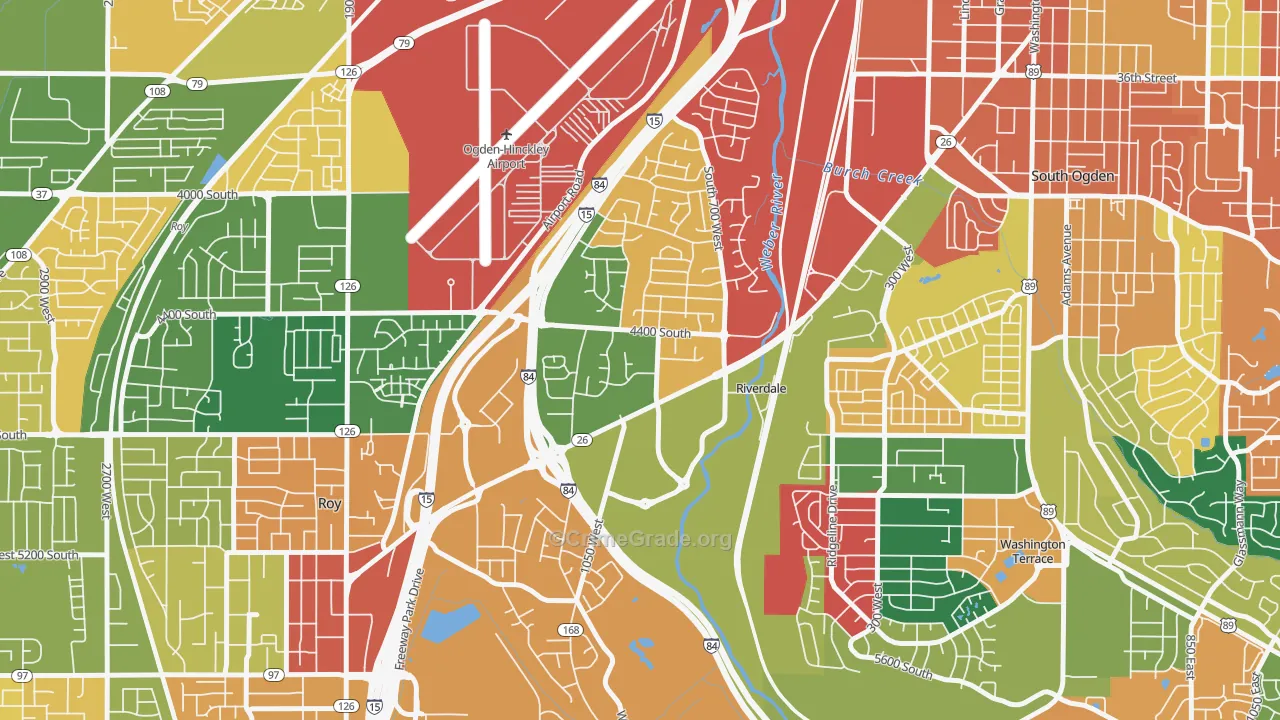 Riverdale, UT Map of Theft Rates