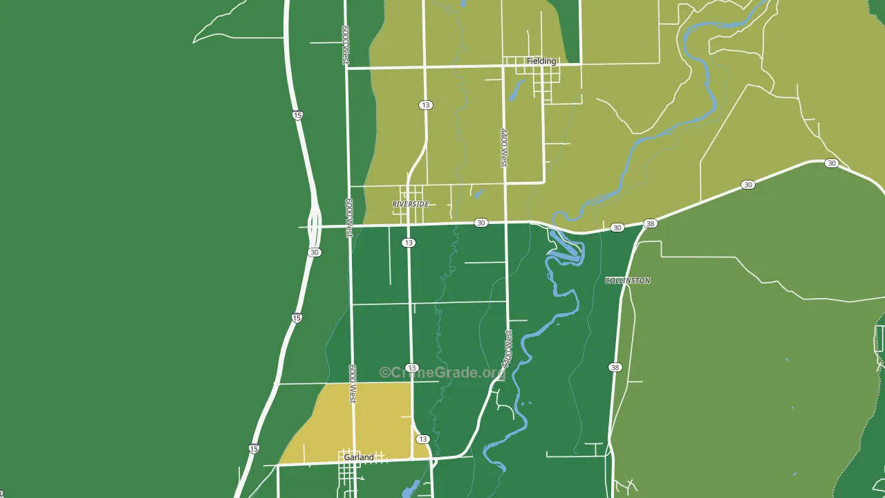 Riverside, UT Map of Theft Rates