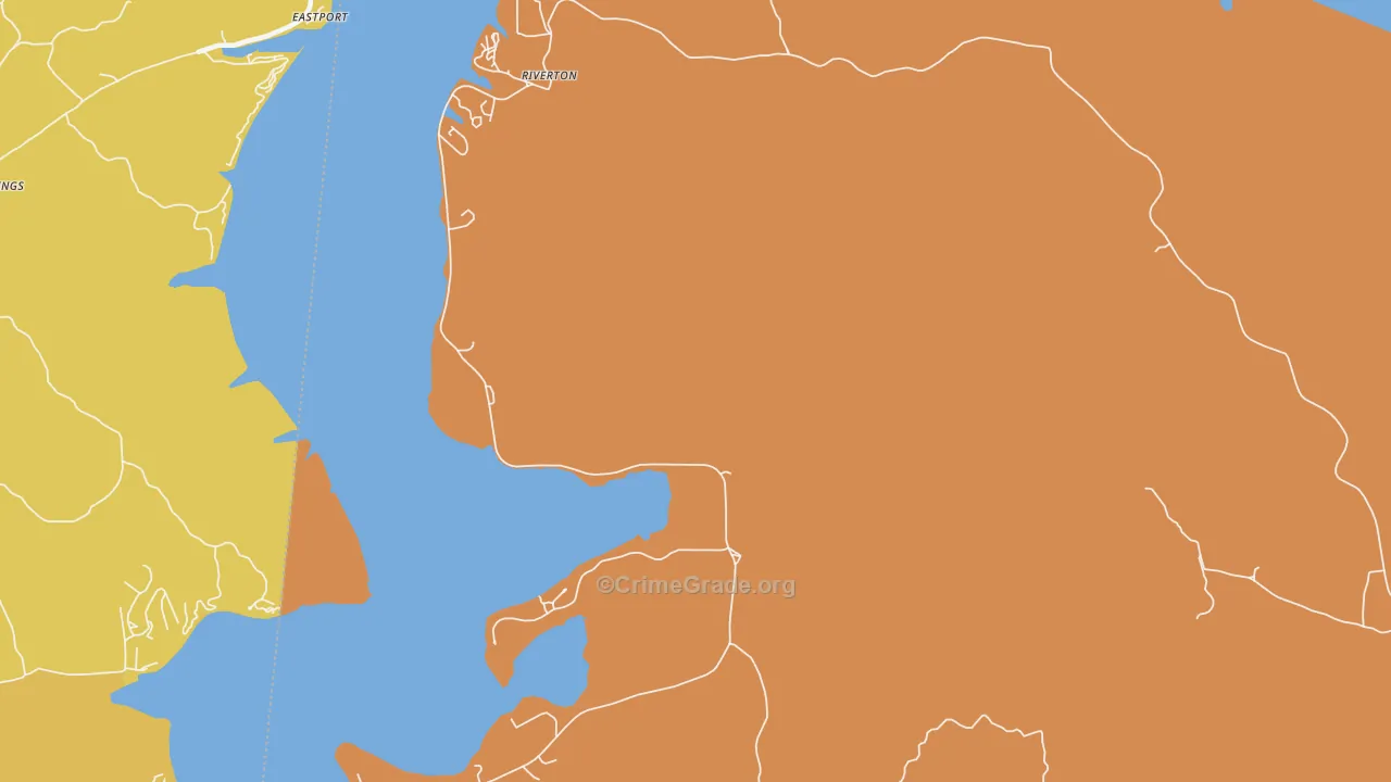 Riverton, AL Map of Theft Rates
