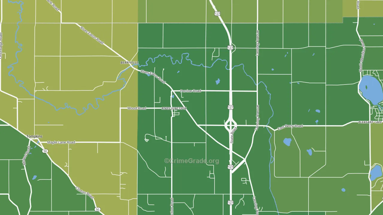 Rives Junction, MI Map of Theft Rates