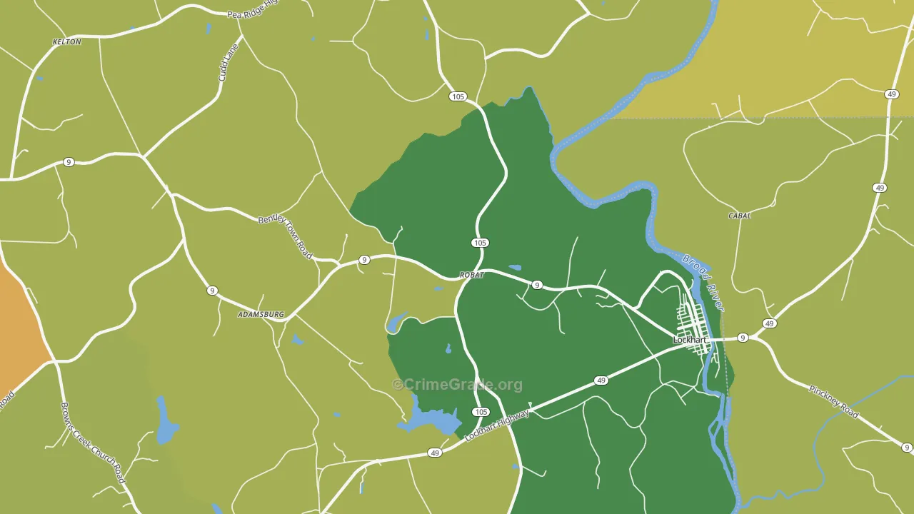 Robat, SC Map of Theft Rates