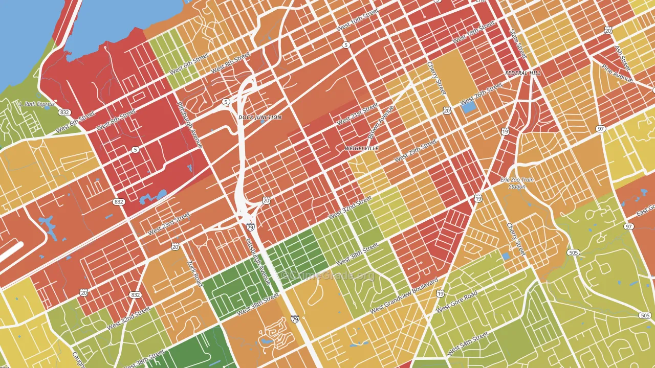 Robbins Blass, Erie, PA Map of Theft Rates