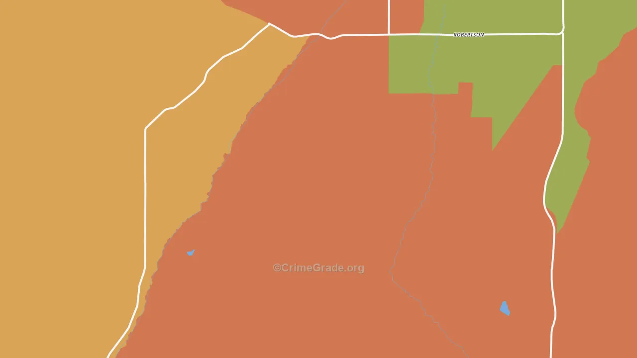 Robertson, WY Map of Theft Rates