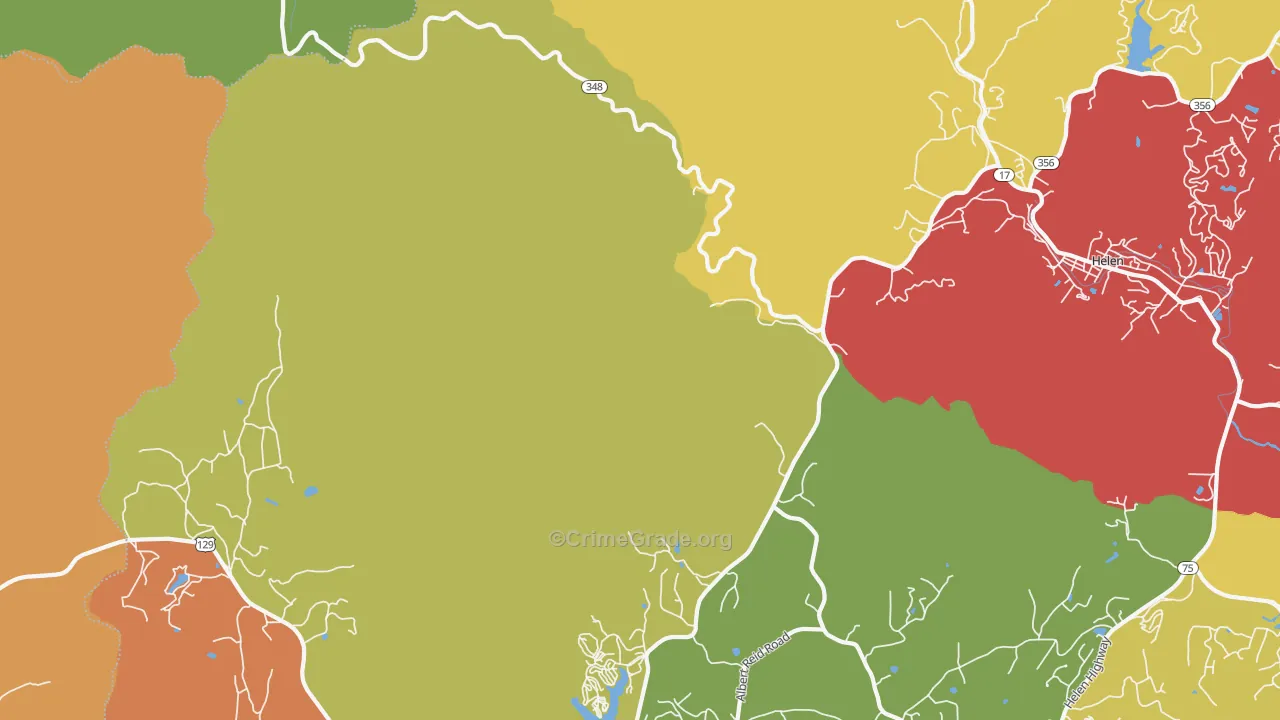 Robertstown, GA Map of Theft Rates