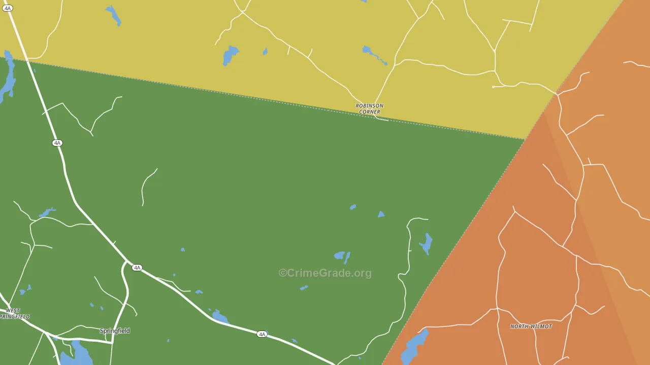 Robinson Corner, NH Map of Theft Rates