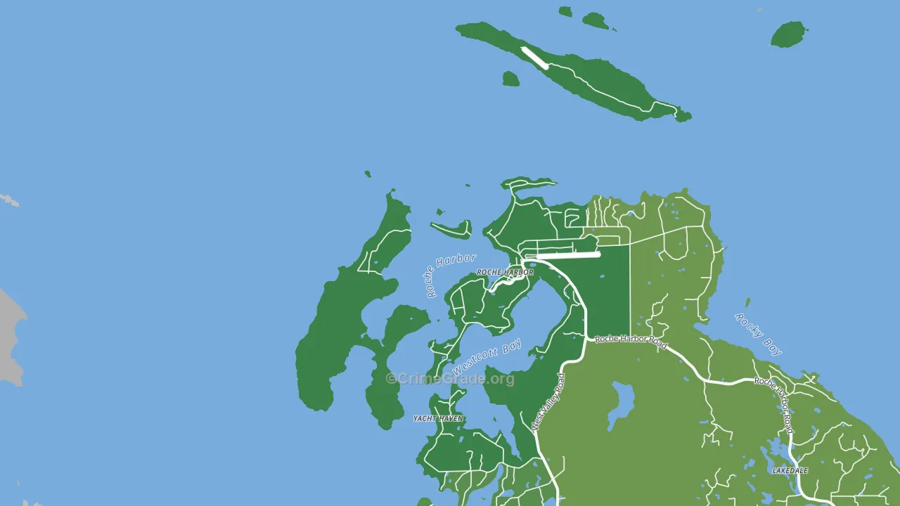 Roche Harbor, WA Map of Theft Rates