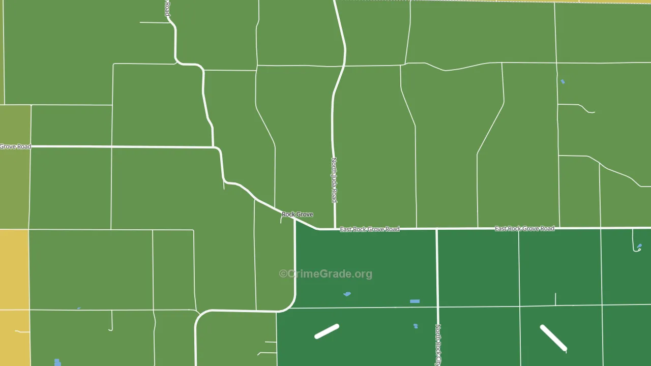 Rock Grove, IL Map of Theft Rates