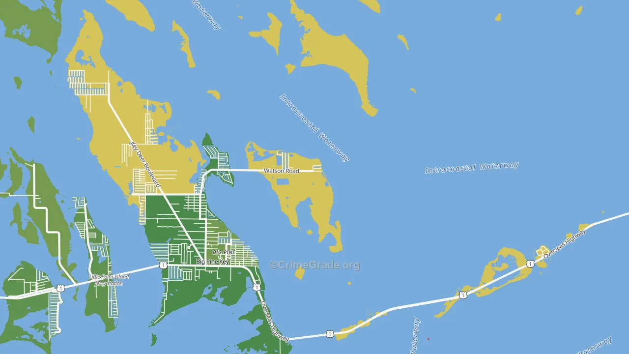 Rock Harbor, FL Map of Theft Rates