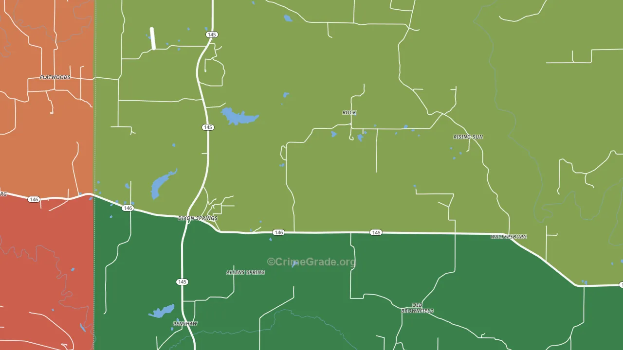 Rock, IL Map of Theft Rates
