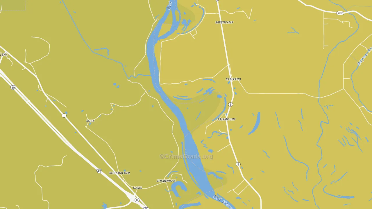 Rock, LA Map of Theft Rates