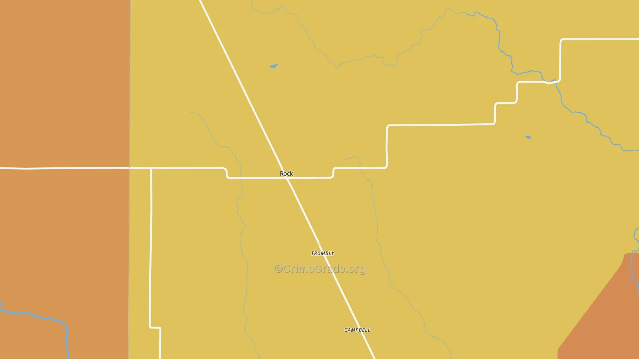 Rock, MI Map of Theft Rates