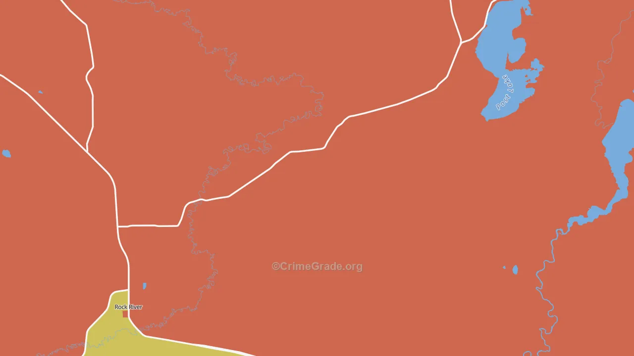 Rock River, WY Map of Theft Rates