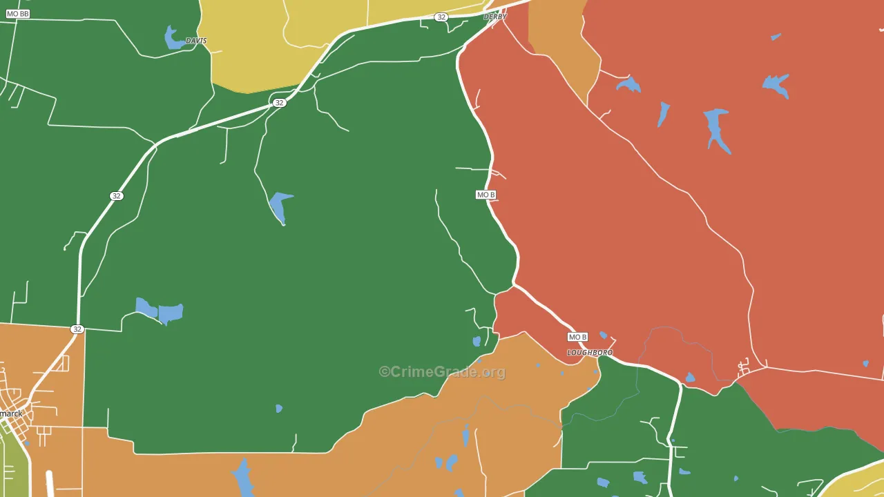 Rock Springs, MO Map of Theft Rates