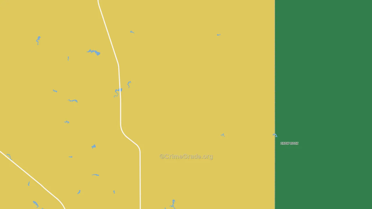 Rock Springs, MT Map of Theft Rates