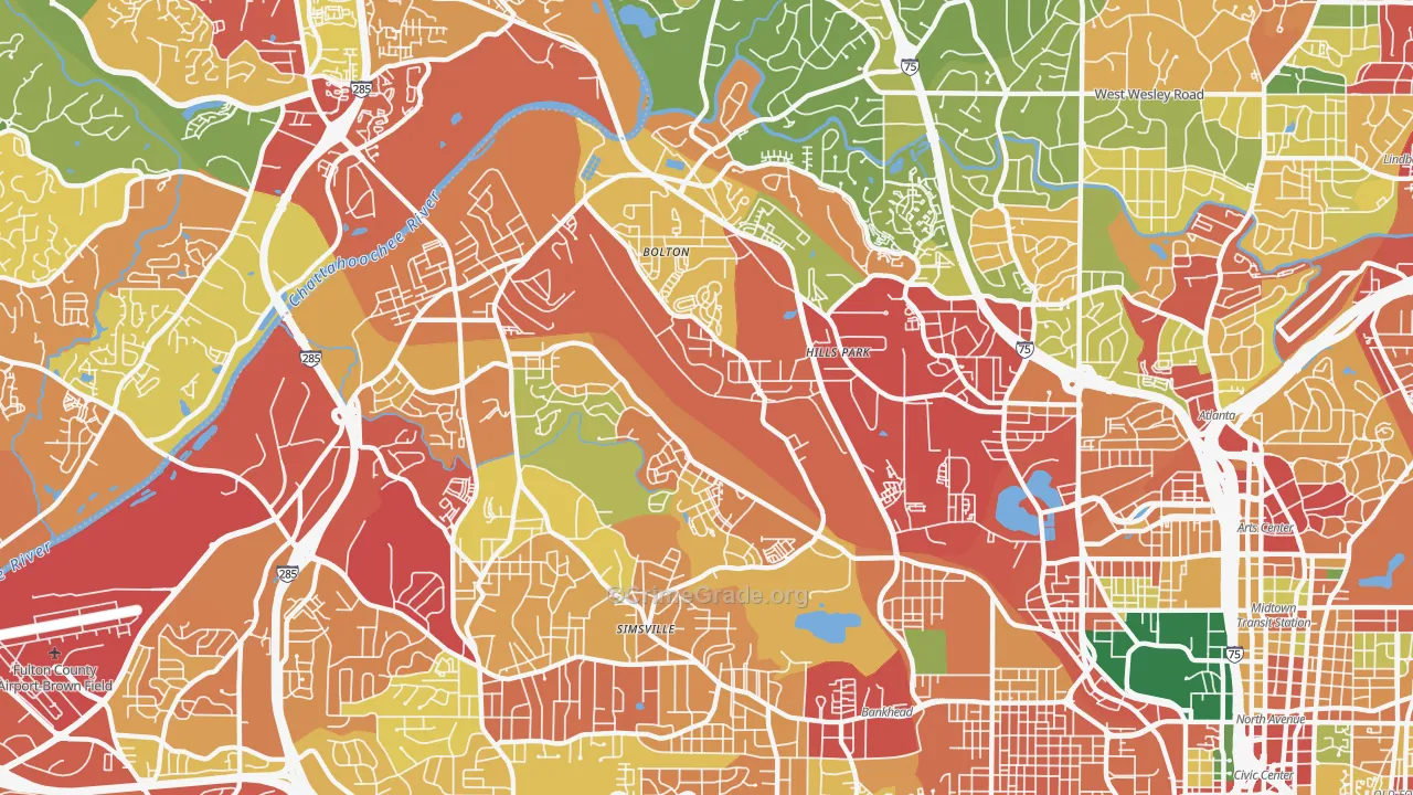 Rockdale, Atlanta, GA Map of Theft Rates