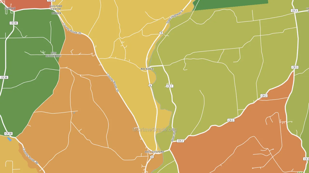 Rockdale, NY Map of Theft Rates